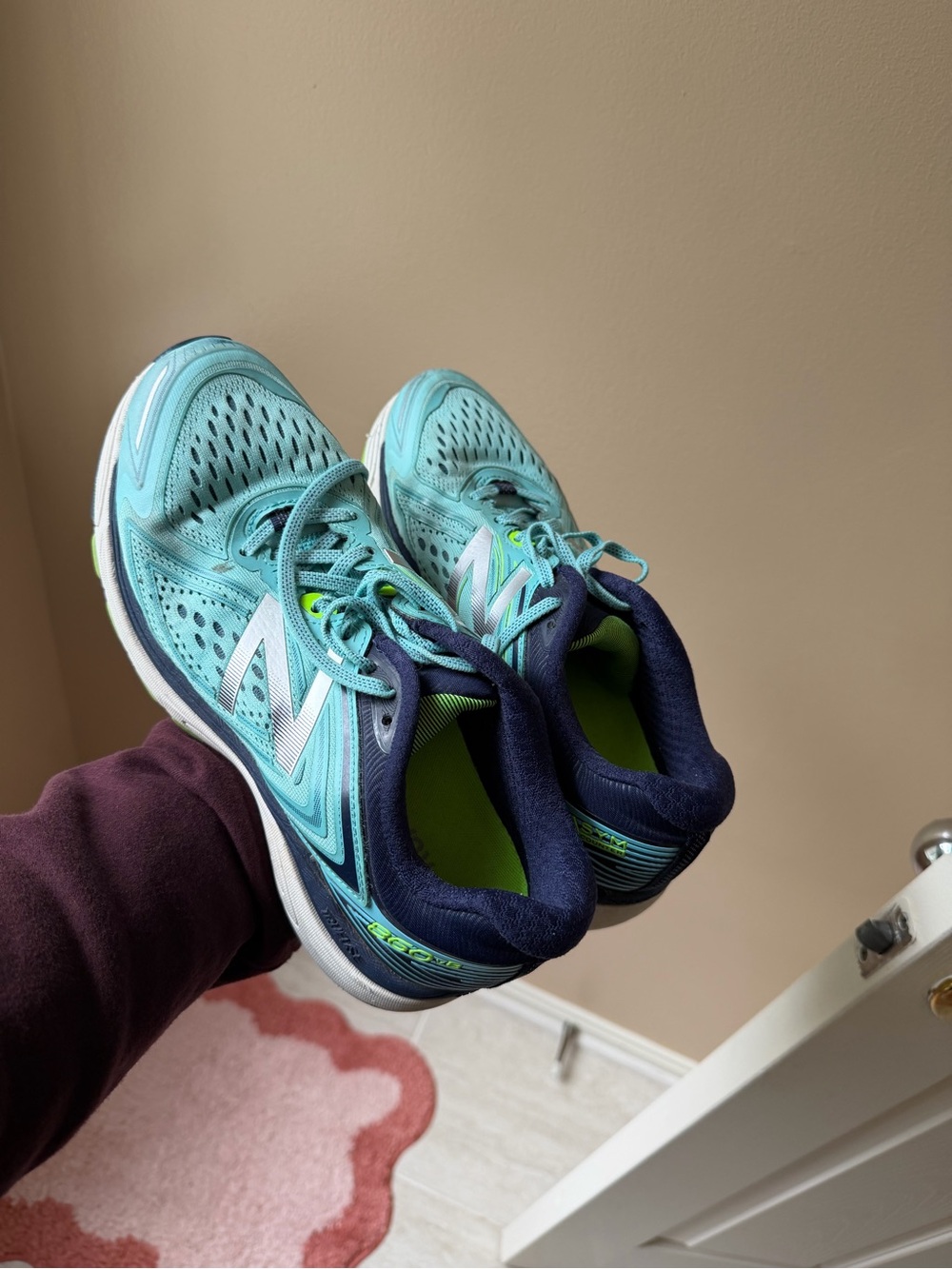New Balance Women's Teal and Navy Running Sneakers